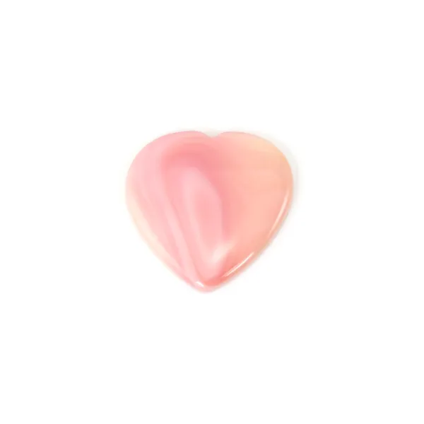 Cabochon Lambi rose coeur 25mm x 1pc