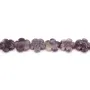 Lepidolite flower-shaped on wire 20mm x 40cm