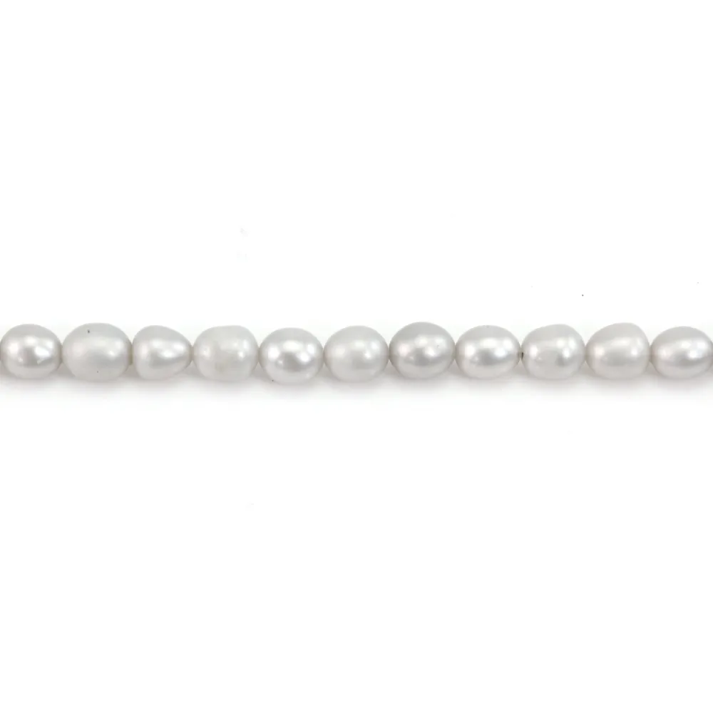 Freshwater cultured pearls, gray, olive, 6-6.5mm x 39cm