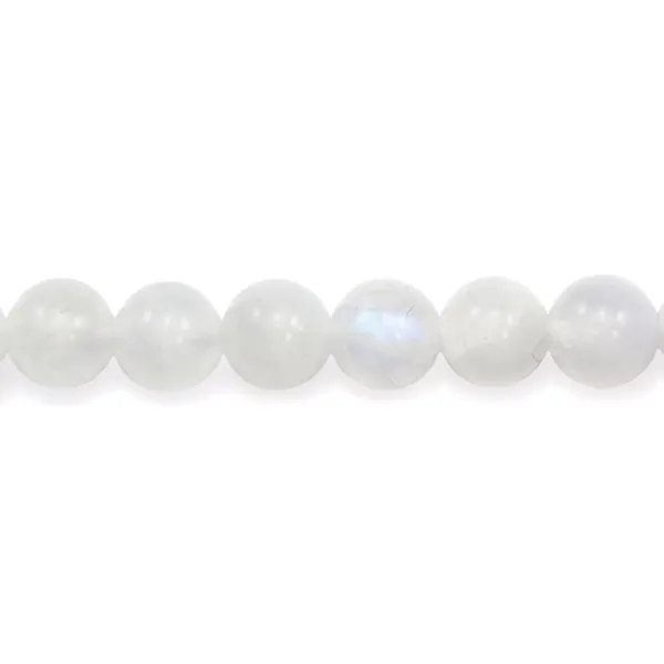Piedra de luna, de forma redonda, tamaño 6mm x 6 pcs