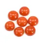 Natural Red Coral Cabochon Round 8mm x 1pc