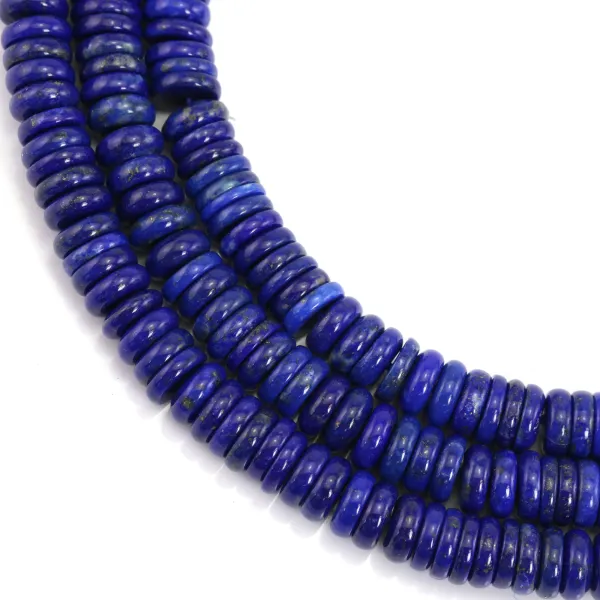Lapis Lazuli rondella heishi 3x8mm x 40cm