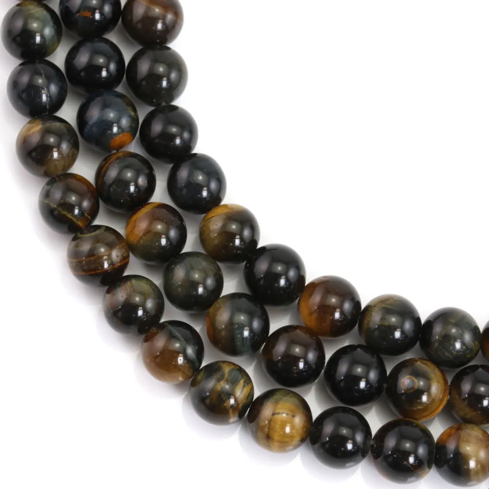 Ojo de Tigre y Halcón redondo 8.5mm x 39cm