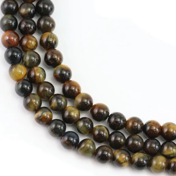 Tiger Eye & Falcon round 6mm x 39cm