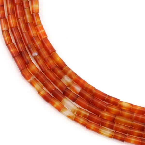 Carnelian tube 2x4mm x 38cm