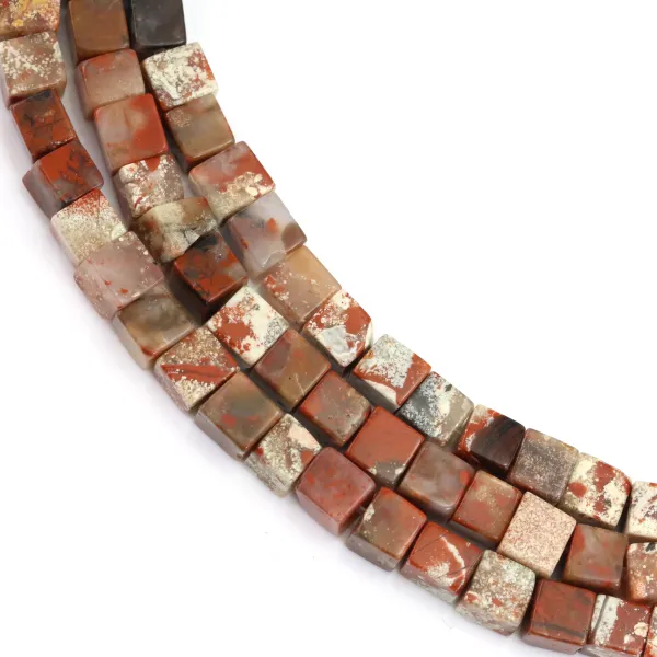 Jaspe arco-íris cubo 4mm x 38cm