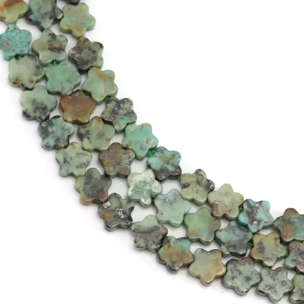 African turquoise flower 6mm x 38cm