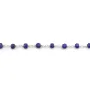 Chaîne en argent avec lapis lazuli 3mm x 20cm