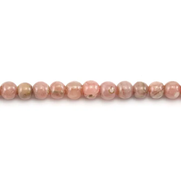 Rhodochrosite round 4.5mm x 39cm