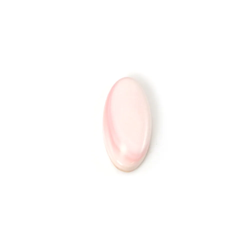 Ovale rosafarbener Lambi-Cabochon 10x20mm x 1Stk