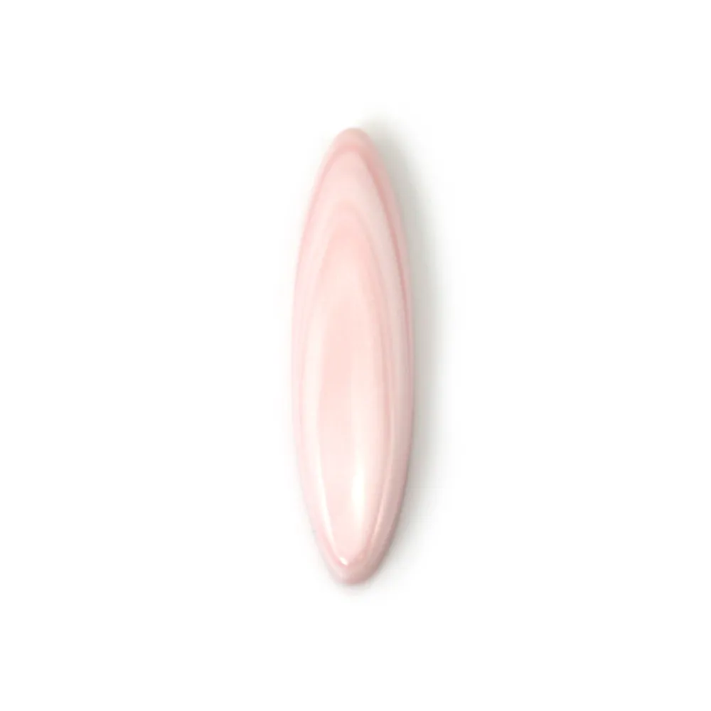 Oval pink Lambi cabochon 8x32mm x 1pc