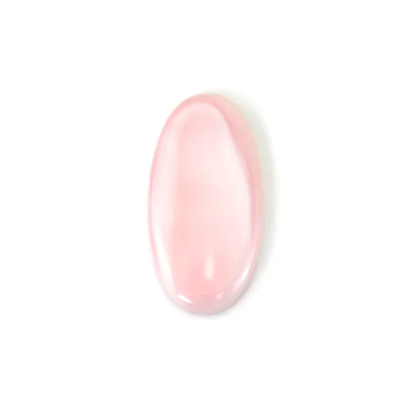 Cabujón Concha rosa ovalada 18x36mm x 1pc