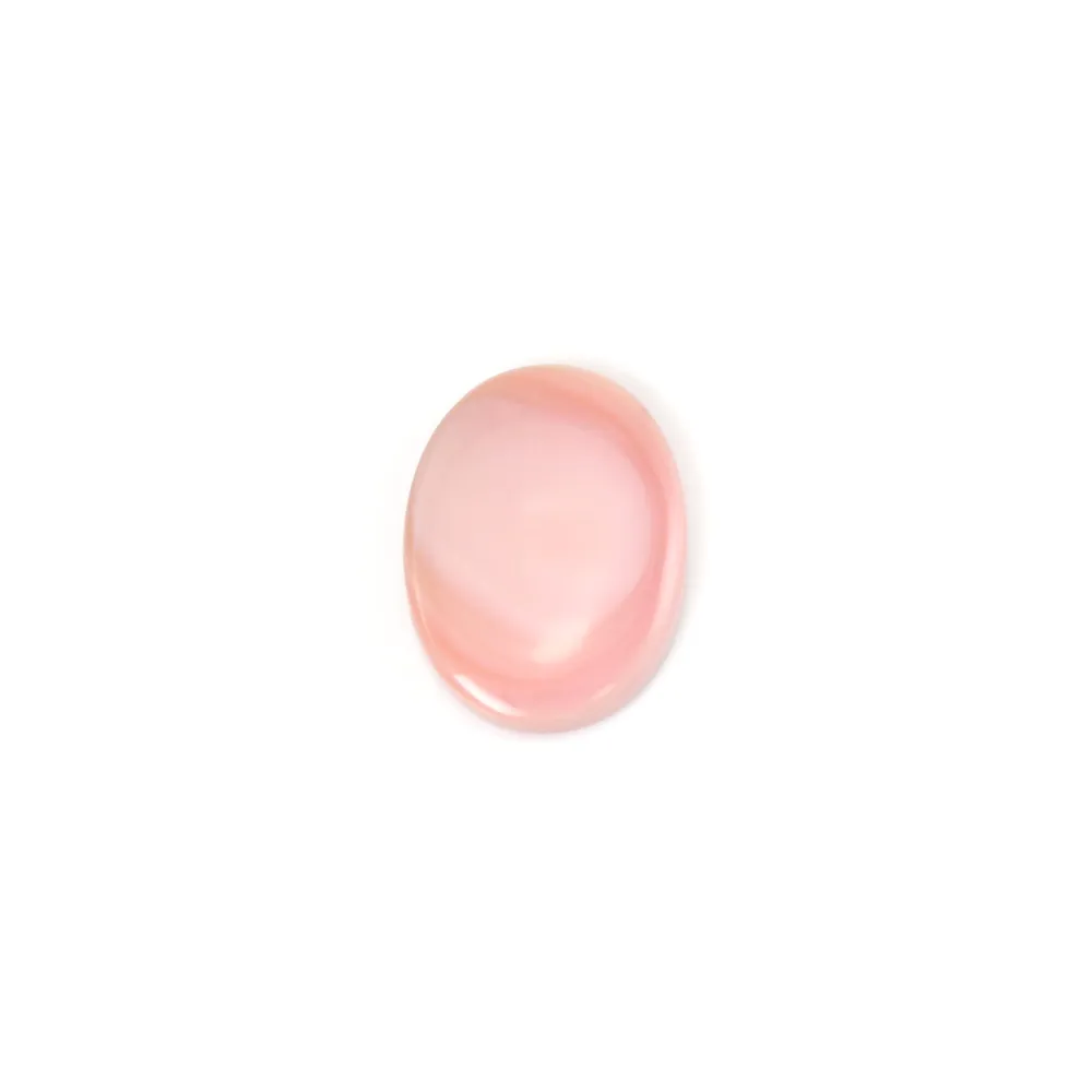 Cabochon Lambi rose ovale 15x20mm x 1pc