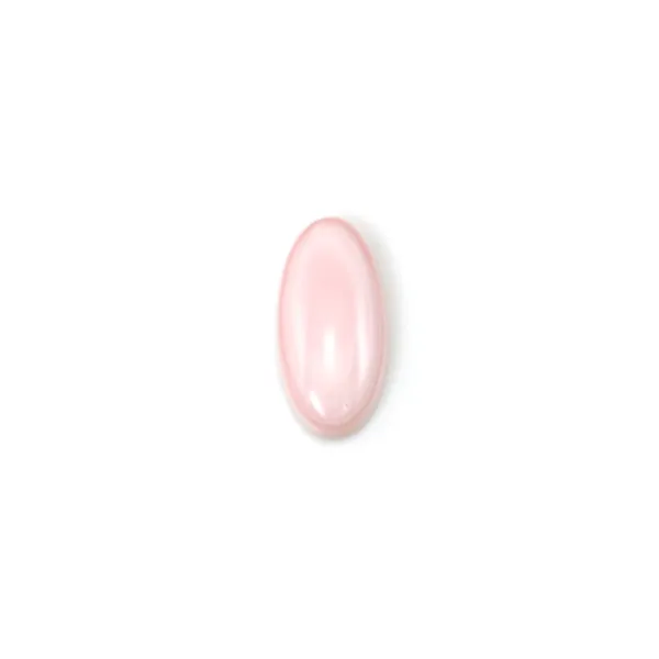 Cabujón Lambi rosa ovalado 5x10mm x 1pc