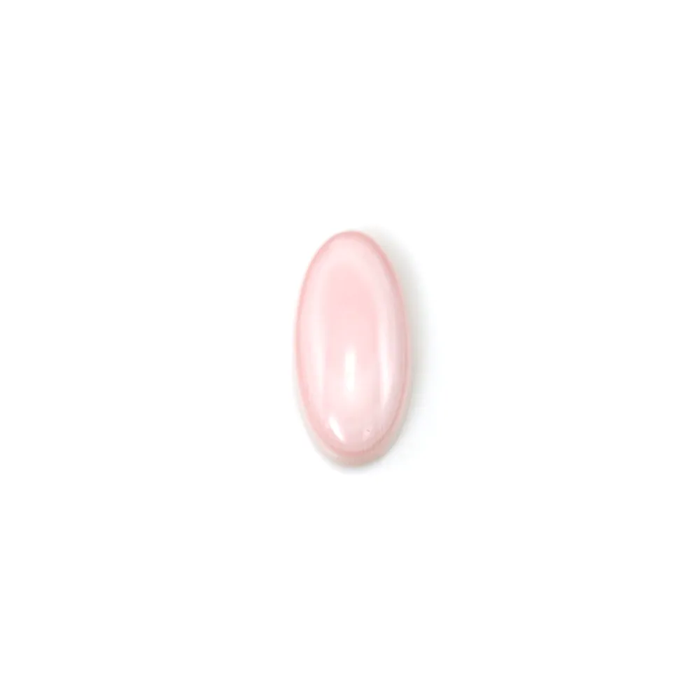 Cabochon Lambi rose ovale 5x10mm x 1pc