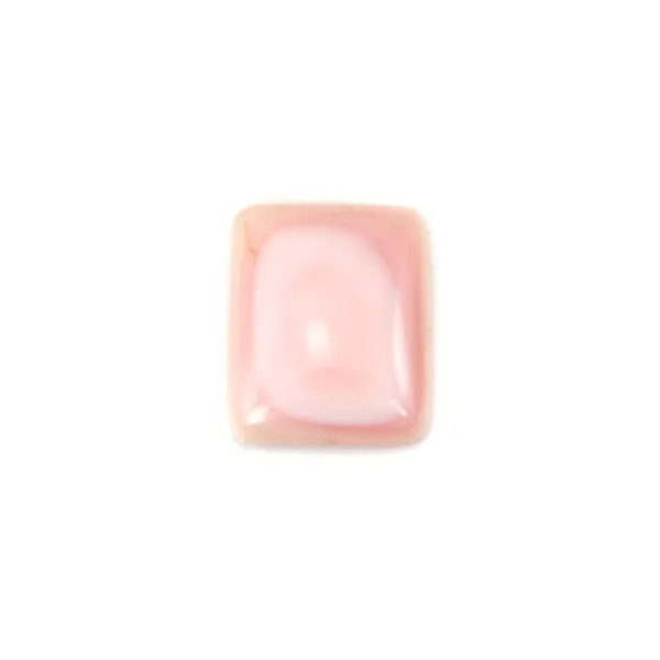 Cabochon Lambi rose rectangle 10x12mm x 1pc
