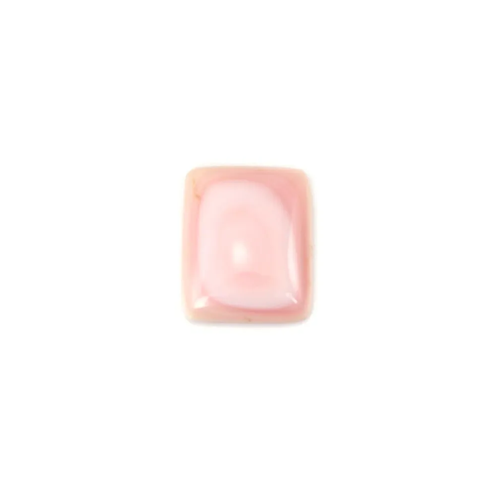 Cabochão Lambi rosa retângulo 10x12mm x 1pc