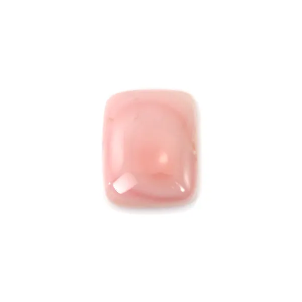 Pink Lambi cabochon rectangle 8x10mm x 1pc