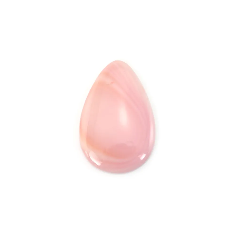 Cabochão Concha Rosa 20x30mm | Componente de Joias Artesanais
