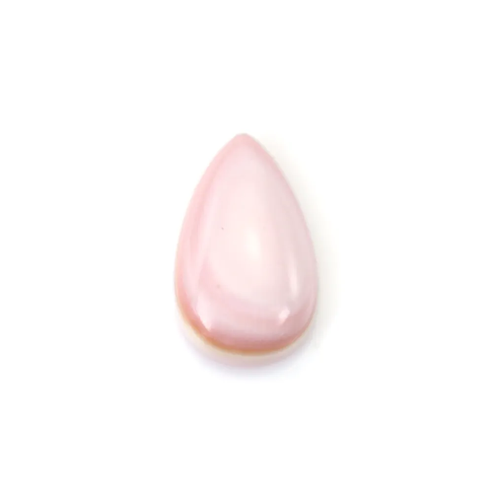 Pink Lambi drop cabochon 5x8mm x 1pc