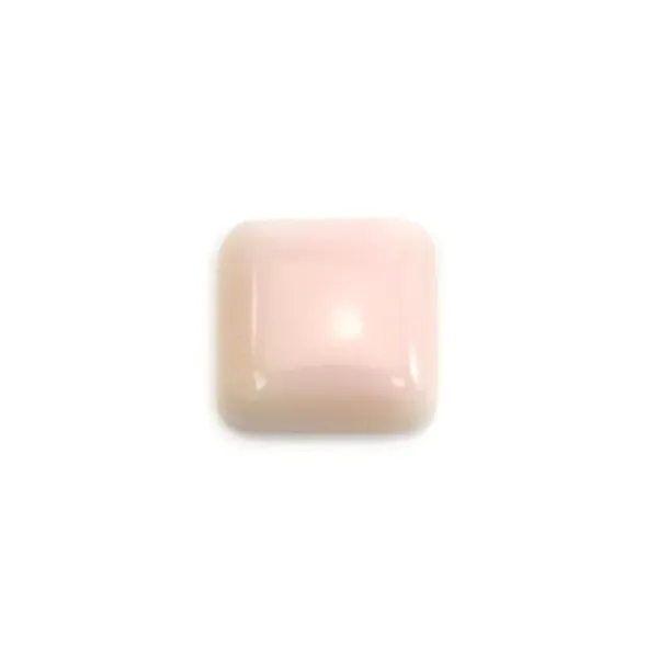 Cabochão Lambi rosa quadrado 8mm x 1pc