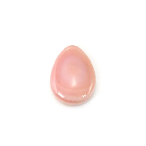 Pink Lambi cabochon drop 15x20mm x 1pc