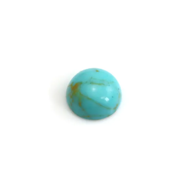 Cabochão Turquesa reconstituída verde redondo 5mm x 4pcs