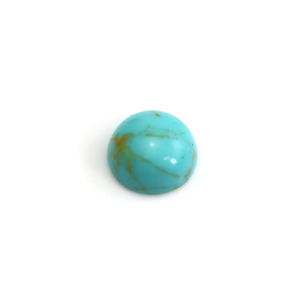 Cabujón Turquesa reconstituida verde redondo 5mm x 4pcs