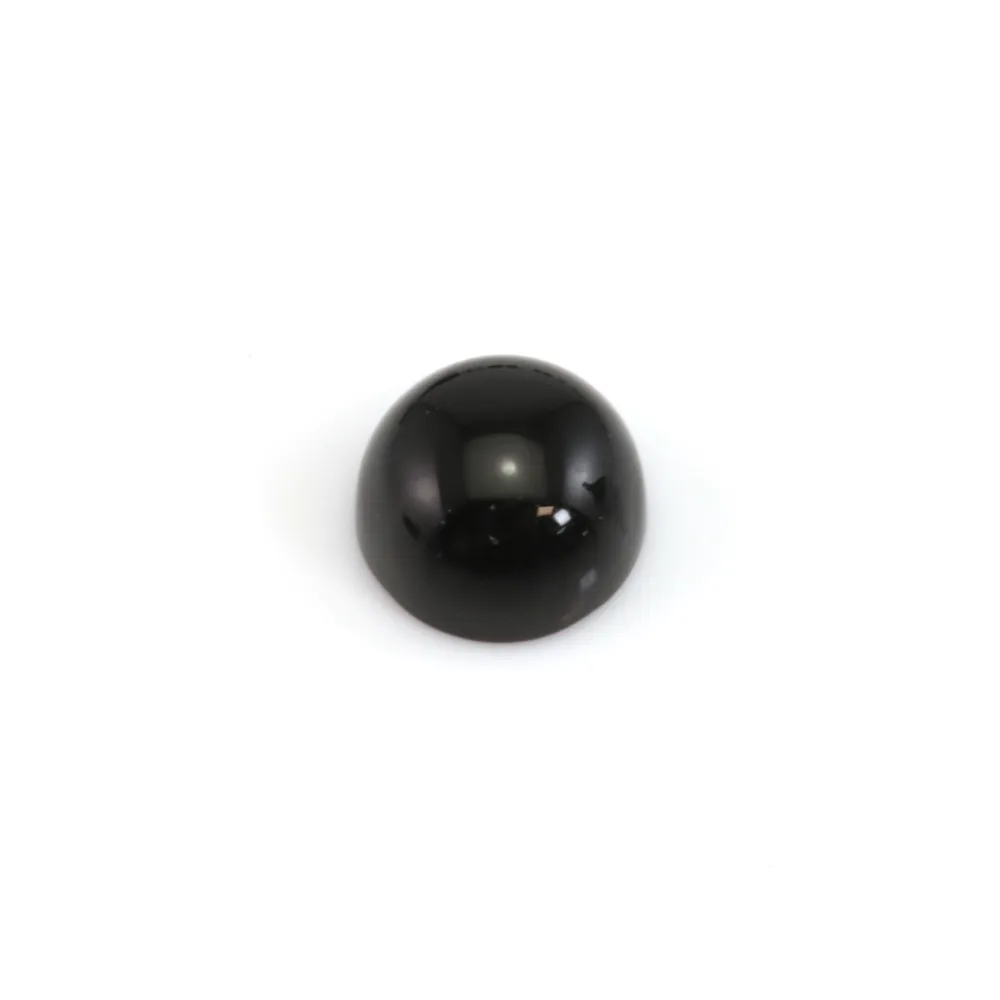 Round Onyx Cabochon (Black Agate) 5mm x 4pcs