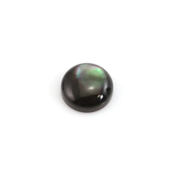 Cabochão Madrepérola cinza redondo 5mm x 4pcs