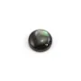 Runder grauer Perlmutt-Cabochon 5mm x 4Stk.
