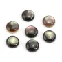 Runder grauer Perlmutt-Cabochon 5mm x 4Stk.