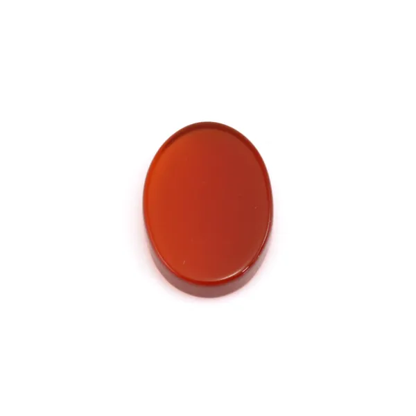 Cabochão de Ágata vermelha oval plana 6x8mm x 2pcs