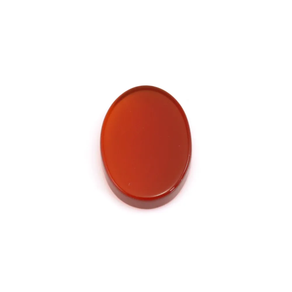 Flache ovale rote Achat-Cabochons 6x8mm x 2Stk.