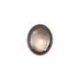 Ovaler grauer Perlmutt-Cabochon 8x10mm x 2 Stück