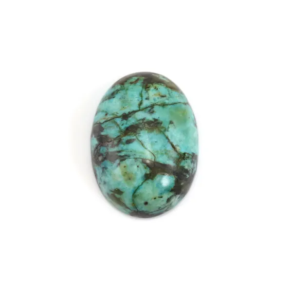 Cabochon Turquoise Africaine ovale 13x18mm x 1pc