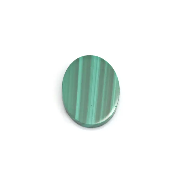 Flacher ovaler Malachit-Cabochon 8x10mm x 1Stk