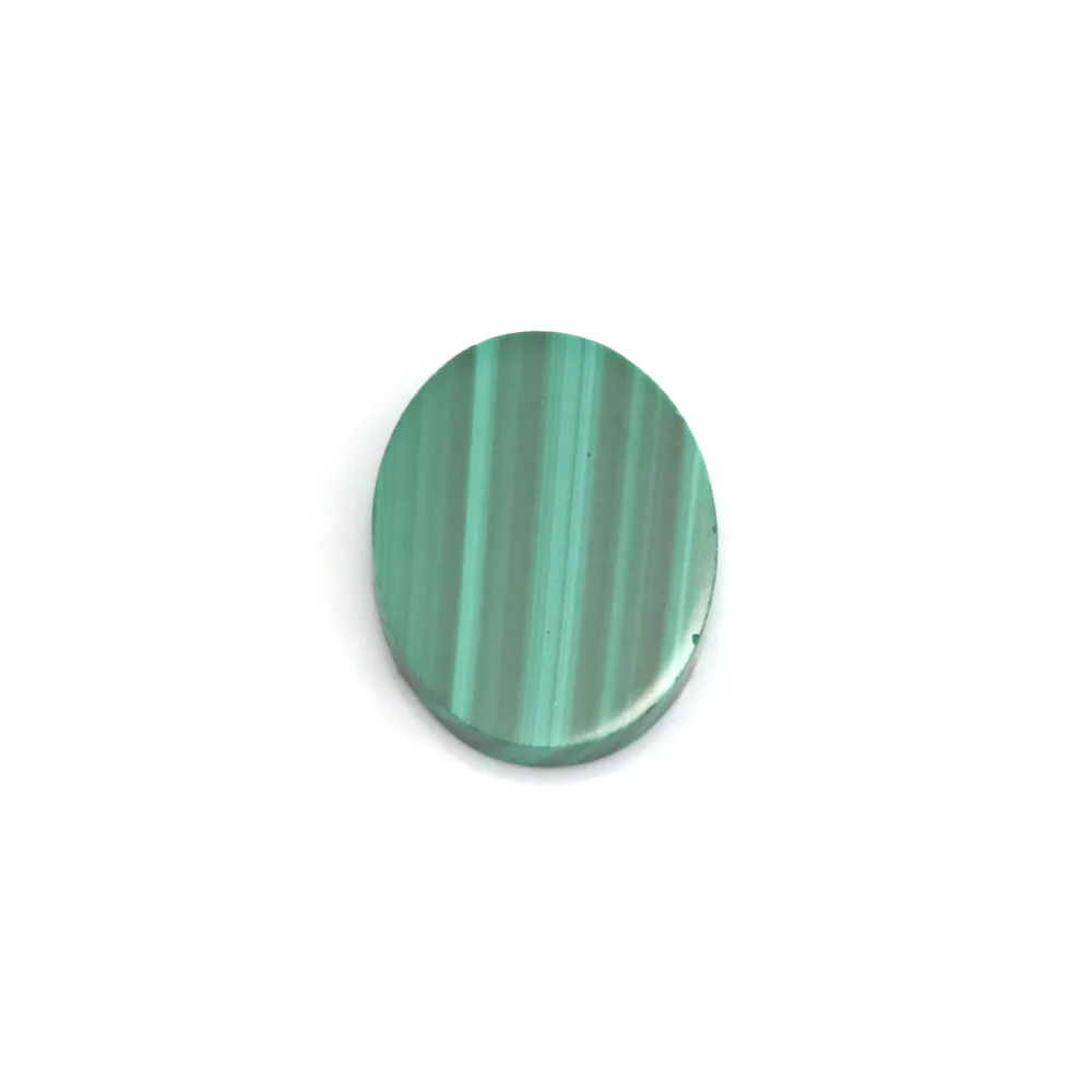Cabochão Malaquita oval plano 8x10mm x 1pc