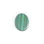 Flacher ovaler Malachit-Cabochon 8x10mm x 1Stk