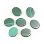 Flacher ovaler Malachit-Cabochon 8x10mm x 1Stk