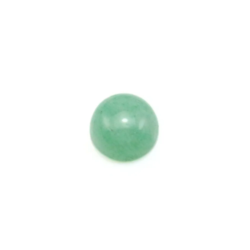 Round Aventurine Cabochon 5mm - Natural green stone to glue
