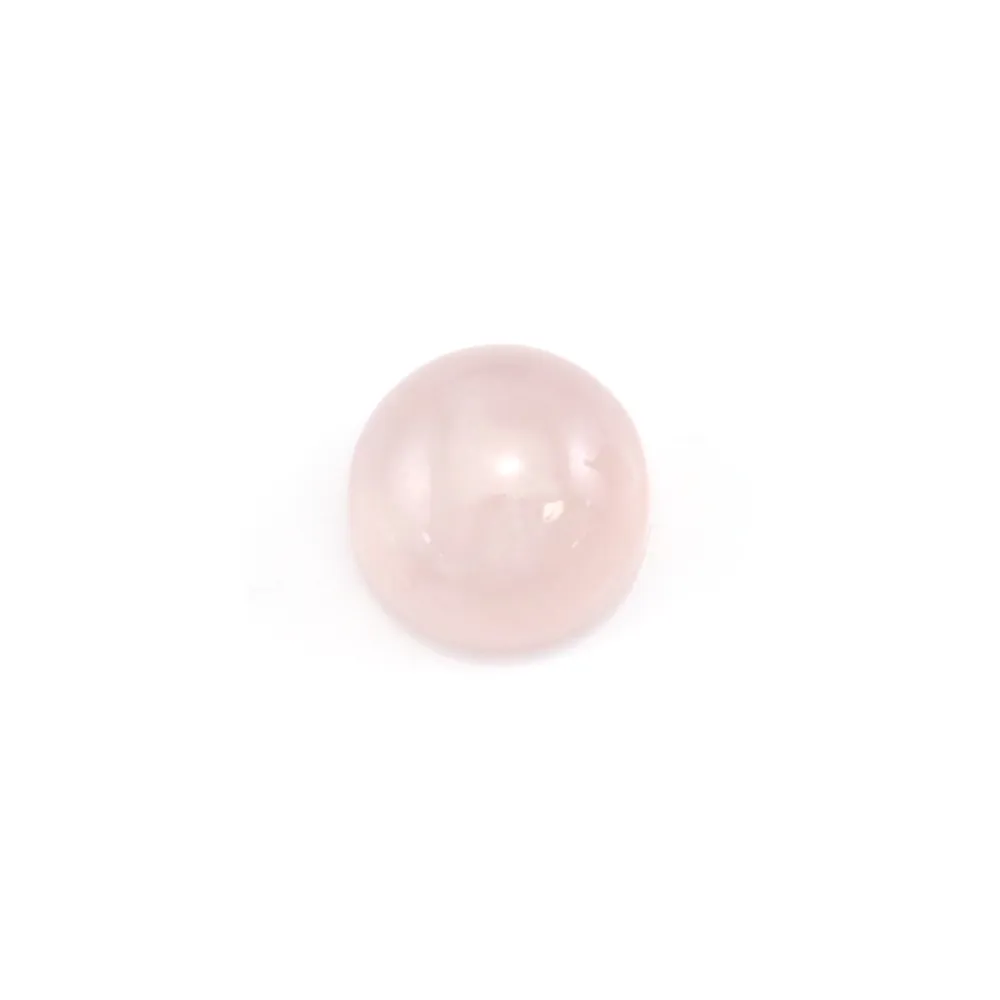 Cabochão Quartzo rosa redondo 5mm x 4pcs