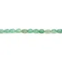 Quartzo Aventurina (Morango verde) gota facetada 4x6mm x 38cm