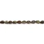 Facettierter Drachenblut-Jaspis Tropfen 4x6mm x 38cm