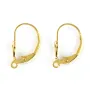 Pendientes flor de lis 15mm - Relleno de Oro x 2pcs