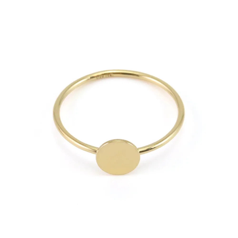 Ring tray for 6mm cabochon - Gold Filled x 1pc