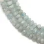 Aquamarine, faceted rondelle, 4x6mm x 40cm