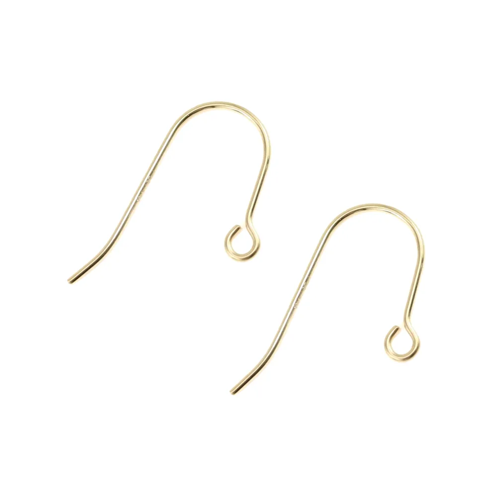 Gancho de Oreja Abierto Chapado en Oro | Materiales para Joyas de Calidad