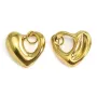 Pendentif coeur évidé stylisé 15x17mm - Acier Inox 304 doré x 1pc