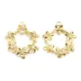 Breloque strass couronne de fleurs 17x19mm x 1pc